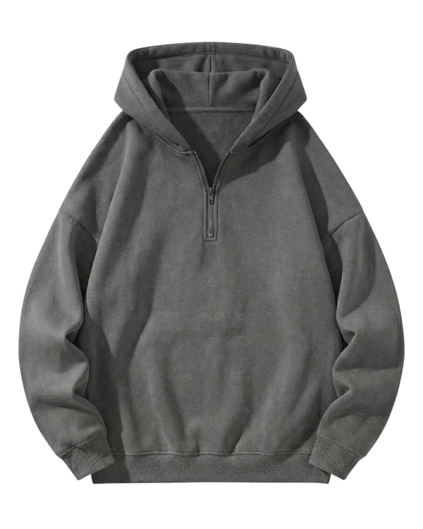 DARK GREY HOOD QUARTER