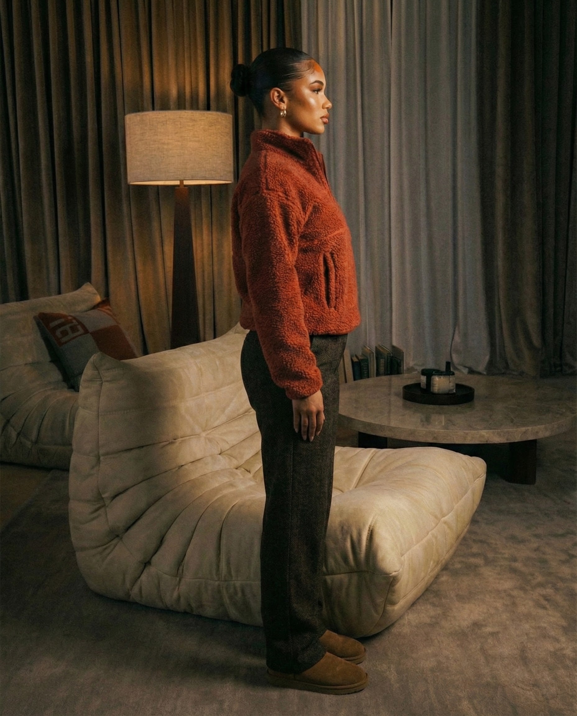 BRICK RED COZY QUARTER