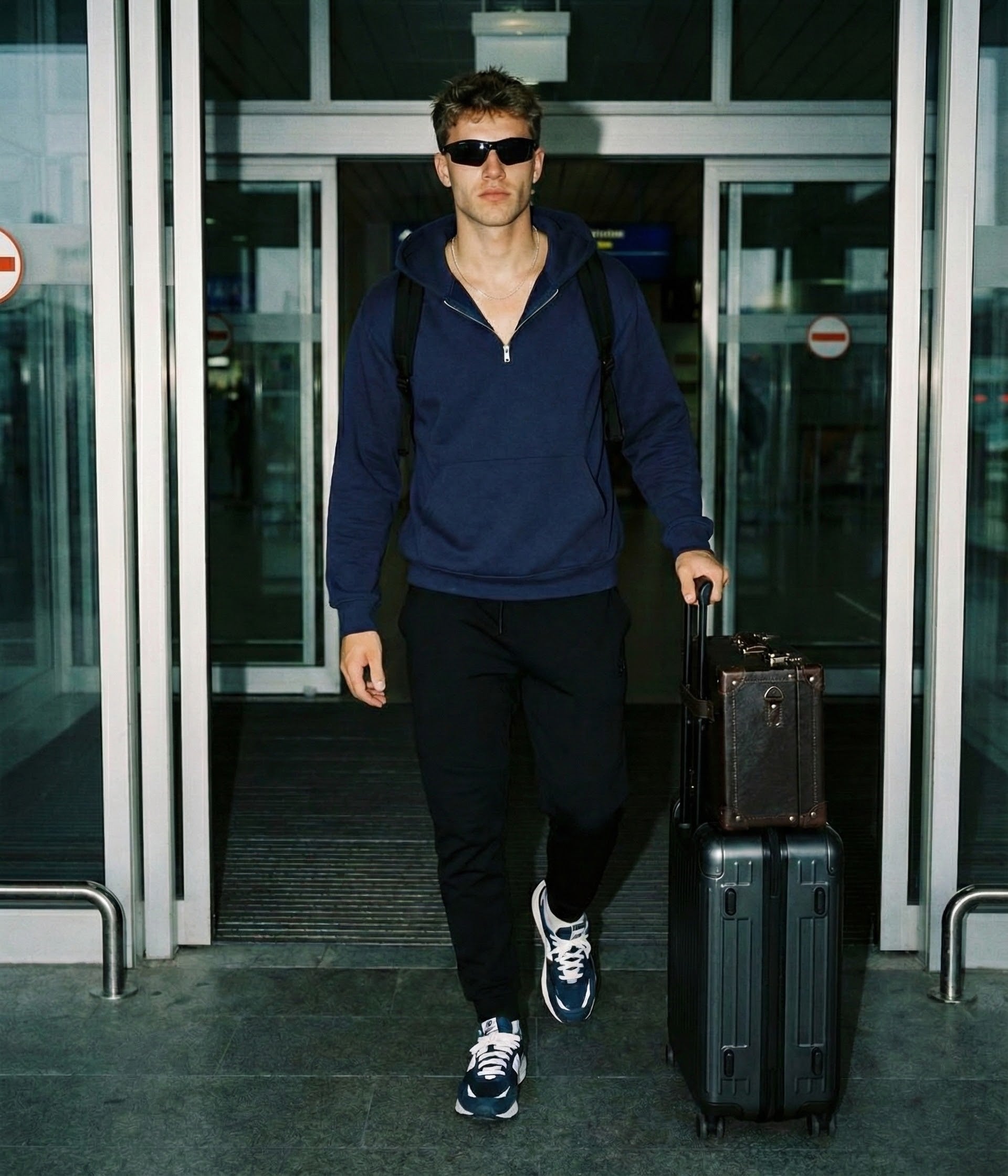 NAVY BLUE HOOD QUARTER